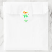 Geel en rood Tulpen Klassieke Sticker rond (Tas)