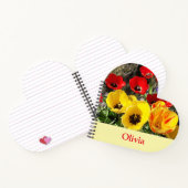 Geel en rood Tulps Heart Notitieboek (Binnen)