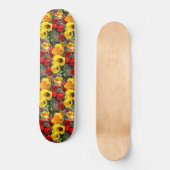 Geel en rood Tulps-skateboard Persoonlijk Skateboard (Voorkant)