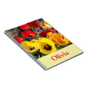 Geel en rood Tulps Spiral Notitieboek (Rechterzijde)