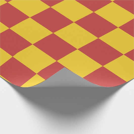 Geel en rood verpakt papier (Hoek)