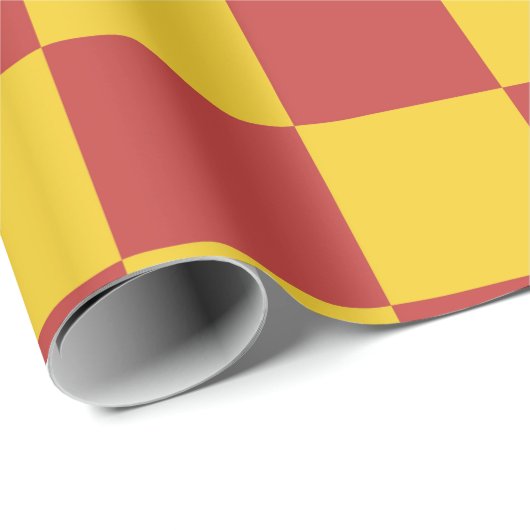 Geel en rood verpakt papier (Rol Hoek)