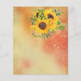 Geel en rood zonnebloempapier