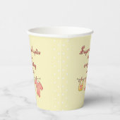 Geel en roze Baby shower voor suiker en specerijen Papieren Bekers (Rechts)