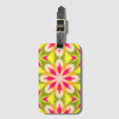 Geel en roze bagagelabel (Voorkant (verticaal))