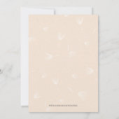 Geel en roze bloemen bruiloft kaart (Achterkant)