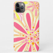 Geel en Roze bloemen iPhone Hoesje (Achterkant)