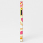 Geel en Roze bloemen iPhone Hoesje (Rechterkant)