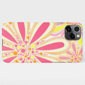 Geel en Roze bloemen iPhone Hoesje (Achterkant horizontaal)