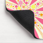 Geel en Roze bloemen Muismat (Hoek)