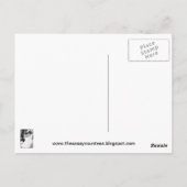 Geel en Roze Briefkaart met stempelafdruk (Achterkant)