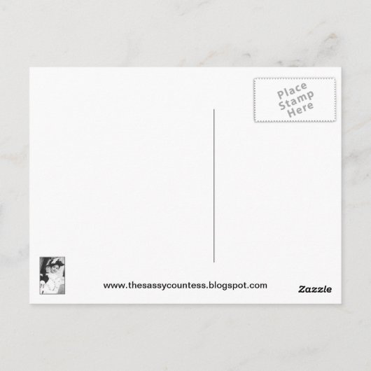 Geel en Roze Briefkaart met stempelafdruk (Achterkant)