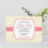 Geel en Roze Cheveron Kaart (Staand voorkant)