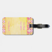 Geel en Roze Cowgirl Fringe Bagagelabel (Achterkant horizontaal)