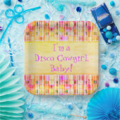 Geel en Roze Cowgirl Fringe Papieren Bordje (Feest)