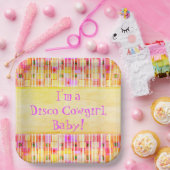 Geel en Roze Cowgirl Fringe Papieren Bordje (Feest)