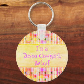 Geel en Roze Cowgirl Fringe Sleutelhanger (Voorkant)