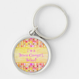 Geel en Roze Cowgirl Fringe Sleutelhanger