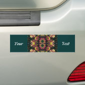 Geel en Roze Dahlias en Jouw tekst Bumpersticker (Op auto)