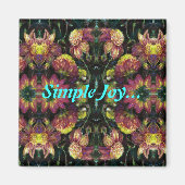 Geel en Roze Dahlias Magneet (Voorkant)