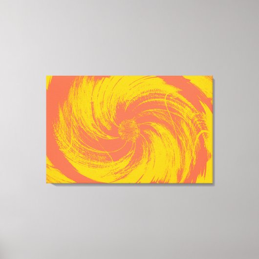  geel en roze gloed Abstract design Canvas Afdruk (Voorkant)