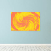  geel en roze gloed Abstract design Canvas Afdruk (Insitu (Houten vloer))