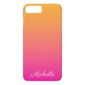 Geel en roze gradiënt ombre Case-Mate iPhone case (Achterkant)