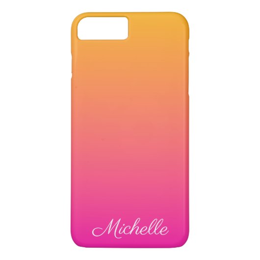 Geel en roze gradiënt ombre Case-Mate iPhone case (Achterkant)