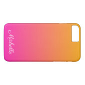 Geel en roze gradiënt ombre Case-Mate iPhone case (Achterkant (Horizontaal))