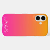 Geel en roze gradiënt ombre Case-Mate iPhone case (Achterkant (horizontaal))