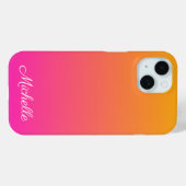 Geel en roze gradiënt ombre Case-Mate iPhone case (Achterkant (horizontaal))