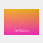 Geel en roze gradiënt ombre deurmat (Voorkant)