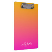 Geel en roze gradiënt ombre klembord (Rechts)