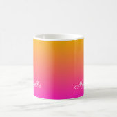 Geel en roze gradiënt ombre koffiemok (Center)