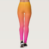 Geel en roze gradiënt ombre leggings (Achterkant)
