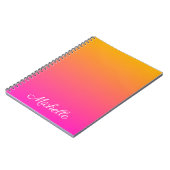 Geel en roze gradiënt ombre notitieboek (Linkerzijde)