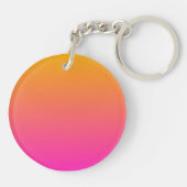 Geel en roze gradiënt ombre sleutelhanger (Achterkant)