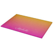 Geel en roze gradiënt ombre snijplank (Hoek)