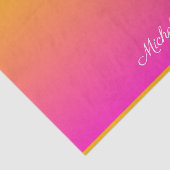 Geel en roze gradiënt ombre tissuepapier (Detail)