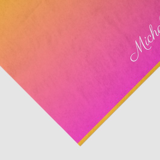 Geel en roze gradiënt ombre tissuepapier (Detail)