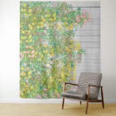 Geel en Roze Jasmijn Tapestry Wandkleed (In situ)