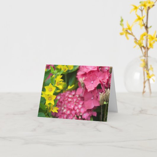 Geel en roze kaart (Gele Bloem)