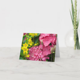 Geel en roze kaart