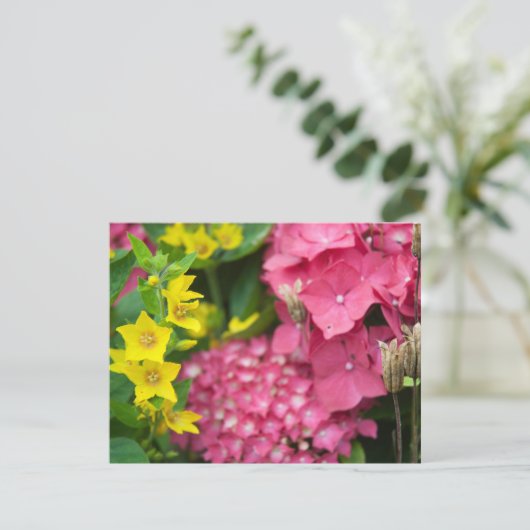 Geel en roze kaart (Staand voorkant)