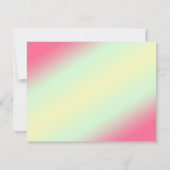 Geel en roze Kaart voor reactie op pony (Achterkant)