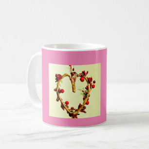 Geel en roze kleurrijke moederdag Heart Koffiemok