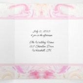 Geel en roze kleurstof drieluik uitnodiging (Binnenkant midden)