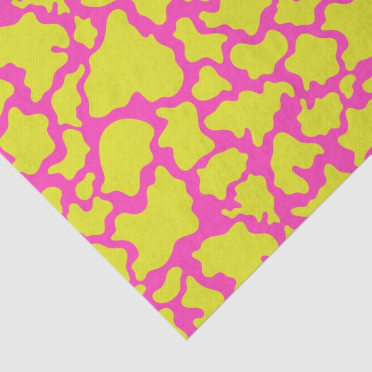 Geel en Roze Koeien Patch Decoupage Tissuepapier (Detail)