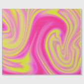 Geel en roze marmer cadeaupapier (Vlak)