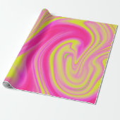 Geel en roze marmer cadeaupapier (Uitgerold)